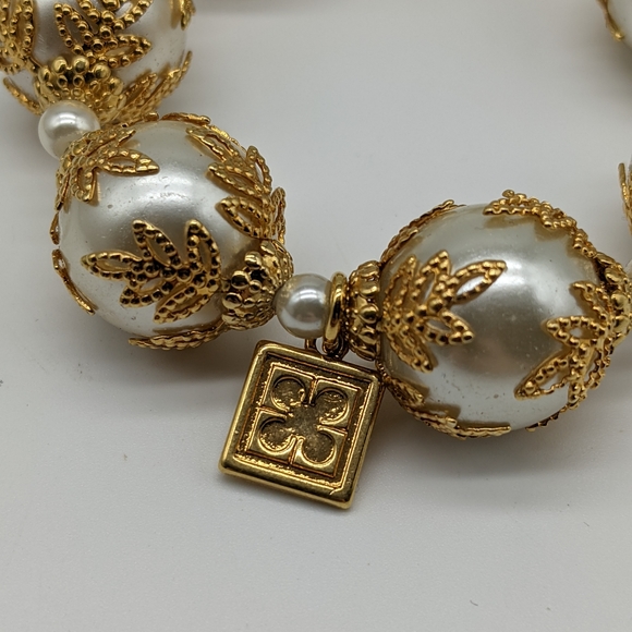 Vintage 90s Liz Claiborne Glass Pearl - Picture 3 of 5